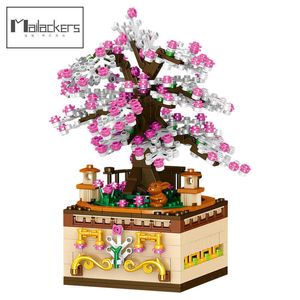 Seackers Ideas Music Box Series Princess Castello Cherry Tree Ferris Building Blocks Bricks Creator Amici per Girl Toys Q0823