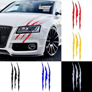 Auto Animal Claw Mark Sticker Monster Claws Scratch Stripe Marks Headlight Snowboard Laptop Bagage Motorcykel Dekal Stickers Bil Tillbehör