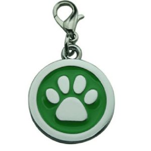 2021 Circle Pet Tags Pata Design Liga de Zinco Pet Dog ID Tags Pingentes para Cães Pequenos Gatos