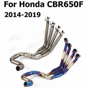 For CBR650R CBR650F CB650R CBR650 Motocross Exhaust System 2014-2021 Motorcycle Full Pipe Front