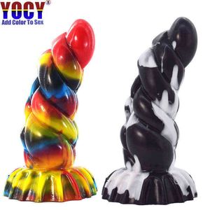 NXYアナルおもちゃ新しい模造動物の偽陰茎成人夫と妻の楽しい女性の大きな色のシリコーン0314
