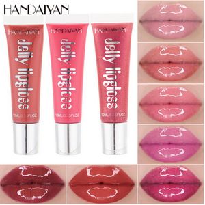 Godis färg gelé läppar glans fulls läpp plump förstärkare squeeze tube lipgloss fuktkräm näringsrik hydrating handaiyan smink