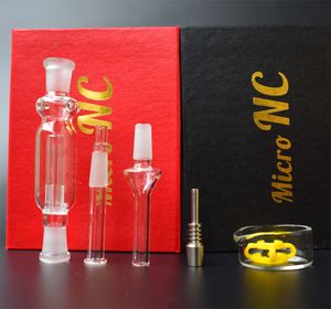 10mm Micro NC Smoking Mini Nectar Collector Kit mit Titanspitze Nagel Aschefänger Dab Stroh Glasbongs Großer Verkauf