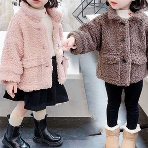Spring Girl Jacket Thicken Warm Children Wear Winter Kids Boy Coat Baby Fashion 1-9T 211204