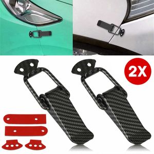 2st Universal Stötfångare i metall Slitstark Säkerhetskrok Lås Clip Kit Clip Hasp För racingbil Truck Huva Snabbkoppling Fästelement Auto