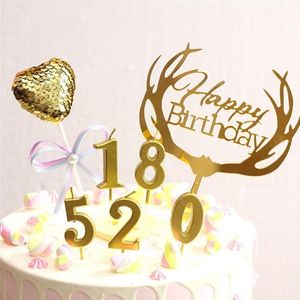 Andere feestelijke feestartikelen Nummer Verjaardagskaars Goud Kinderverjaardag voor Cake Decoratie Kaarsen