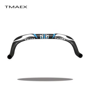 Componentes do guidão de bicicleta TMAex guidão de carbono azul/vermelho REST REST AERO BRANCE BARRAS 31.8MM