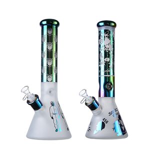 13 Inch Newest Game Glass Hookahs Beaker Bong Straight Tube Big Bongs With Water Pipes 18mm Joint Oil Dab Rigs