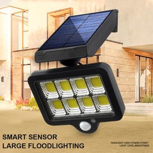 Solar Wall Light Outdoor Motion czujnik Wodoodporny ganek ogrodowy z 160cobem na trawniki w pomieszczeniu lampy zewnętrzne