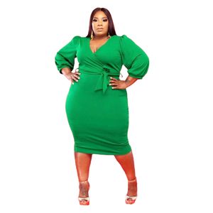 Designers Women Clothes dress 2021 large women's fashion casual bubble sleeve fat woman skirt