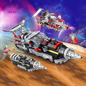 2 in 1 Taro Zoffy Ultraman All Terrain Vehicle War Chariot Tank Kits Model Earth Drill Burrowing Truck Building Blocks Bricks Toy For Children