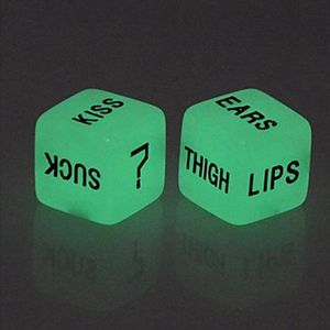2pcs/set luminous sexダイスセットエキゾチックなノベルティゲームおもちゃ面白い愛エロティックボソングローカップカップル大人のための16mm高品質＃s5