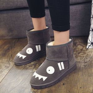 Winter 2021 cute cartoon snow boots outdoor high quality fashion flat padded soft soles warm cotton shoes Factory direct sale