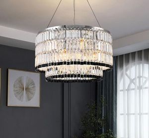 Nowoczesny salon K9 Crystal Chandelier Luksusowa willa Lampa Designer Przezroczysta lampa kryształowa