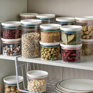 Depolama Şişeleri Kavanozlar Gıda Konteyneri Plastik Mutfak Buzdolabı Erişte Kutusu Çok Gelen Tank Şeffaf Mühürlü Taze Tut