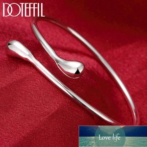 DOTEFFIL 925 Sterling Silber Wassertropfen-Armband, gefüllter Armreif, Modeschmuck, Frauen, Liebe, Valentinstag, Geschenk, Fabrikpreis, Expertendesign, Qualität, neuester Stil