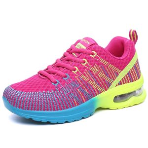 Großhandel 2021 Mode Herren Damen Sport Laufschuhe Neueste Regenbogen Strick Mesh Outdoor Läufer Walking Jogging Turnschuhe Größe 35-42 WY29-861