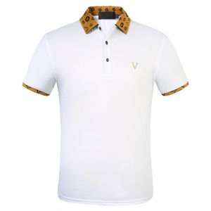 Bahar İtalya Tee Gömlek Tasarımcı Polo Gömlekler Yüksek Sokak Nakış Jartiyer Yılan Küçük Arı Baskı Giyim Erkek Marka Polo Shir