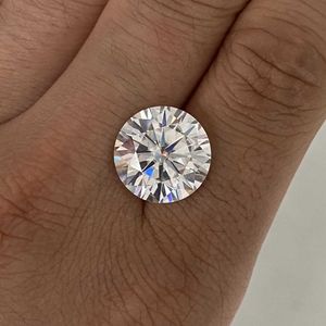 Grown Moissanite Stone 2Carat 8mm IJ Färg VVS1 Loose Moissanite Stone för ring Örhängen Smycken gör H1015