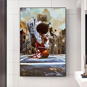 Wholesale pictures quotes for sale - Group buy Street art posters and prints for boys on basketball court inspirational poster prints quotes living room wall art pictures