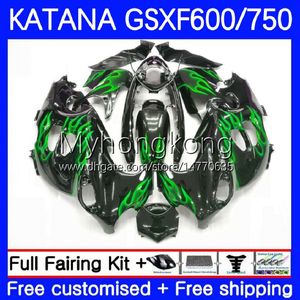 Corpo per suzuki katana gsxf750 gsxf600 gsxf 600 750 cc 03-07 18no.122 600cc 750cc GSX600f 2003 2004 2005 2006 2007 GSXF-600 GSX750F 03 04 05 06 07 OEM GREEN FUMMEMAMING