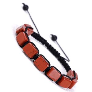 Bunte Naturstein-Seil-geflochtene handgefertigte Perlen-Charm-Armbänder, verstellbarer Energie-Schmuck für Damen und Herren, Party, Club-Dekor
