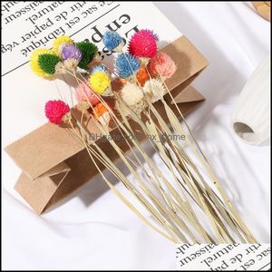 Dekoratif Çiçekler Çelenkler Şenlikli Parti Malzemeleri Ev Bahçe 15 adet / Paket Doğal Bitki Gerçek Stberries Kaynaklanıyor Çim Kurutulmuş Çiçek Buket F
