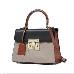 Damentasche Einzelne Umhängetaschen Fang Suo Handtaschen aus echtem Leder Handtasche Vorhängeschloss-Serie Designer-Frau-Geldbörsen