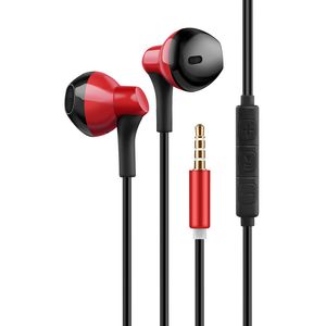 Kulak Kulaklık Stereo Bas Kulaklık Metal Kablolu Kulaklık Xiaomi Huawei Telefonları için Mic ile