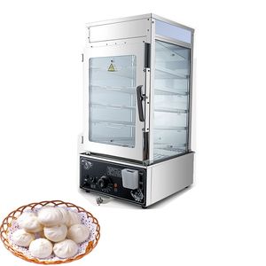 Electric Food Steamer Commerce Careed Furned Bun Steam Machine Из Нержавеющей стали Пищевая Тепловой Шкаф 1200 Вт 5 слой