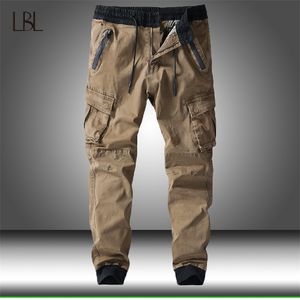 Män lastbyxor multi-pocket harem joggare hajuku sweatpants manlig hip hop casual byxor militär streetwear 210715