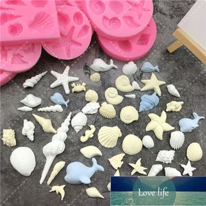 DIY Lovely Shell Starfish Conch Sea Silicone Mold Fish Mermaid Tail Fondant Cake Decorating Tools Soap Mold Cake Chocolate Tools