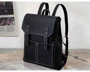 Designer School Bags computer bag Large capacity Backpack casual handbag waterproof soft leather Fashion purse for man business travel bag simple design HBP