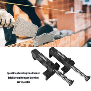 Professionella handverktygssatser 5PCS Brick Leveling Line Runner Bricklaying Mätning Drawing Leveler Wire Puller Construction Masonry Building