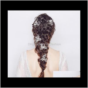 Biżuterii Perły Kości słoniowej Białe spinki do włosów Fashion Sticks i ogrody w stylu Wedding Hair Aessories PS1912 Drop dostawa 2021 4SR