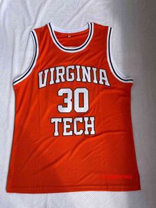 30 Dell Curry Virginia Tech Hokies College Basketball Jerseys Men Women Youth Stitched Borderyer XS-6xl