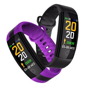 QS01 Smart Bractelet Fitness Tracker кровяное давление Усадка сердечных частот Смарт-часы Водонепроницаемый Спорт Smart Writwatch для iPhone Android Watch
