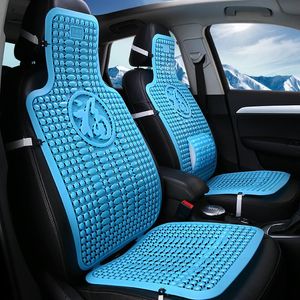 Cubiertas de asiento de automóvil unid verano fresco masaje transpirable Cojín de plástico Cintura con folleto de respaldo Accesorios interiores de enfriamiento