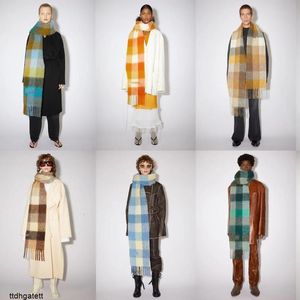 Imitation Ac Studios Men and Women General Style Scarf Designer Acne Blanket Women's Plaid Tzitzit