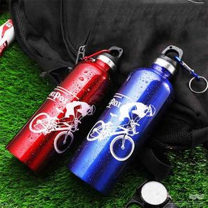 Rostfritt stål sportflaska för cykel längdskogsresor bärbart miljövänligt vatten med pp hälsosam vattenkokare 210423