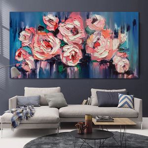 Quadri Astratti Di Fiori Colorati Per La Casa Tela Pittura Arte Della Parete Per Soggiorno Decorazione Poster E Stampe