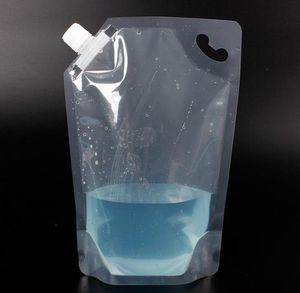 1000ml / 1L Stand Up Plastik İçecek Ambalaj Bahçesi Çanta Kılıfı İçecek Sıvı Suyu Süt Kahve Su SO5632