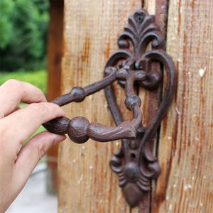 2 pezzi Cast Iron Porta Battente Casa Decor Antique Metallo Porta Portahandle Portatch Rurale Decorazione Rurale Vintage Garden Garden Shop Negozio Cottage Ornament Artigianato