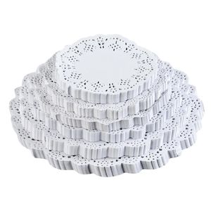 Mats almofadas 150 peças de papel absorvente papel branco laço redondo doilies bolo embalagem casamento mesa de mesa decoração cozinha