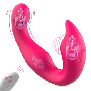 Massaggio Dildo a tre motori Vibratore Sex Shop Masturbatore femminile Massaggiatore clitorideo Stimolatore della vagina del punto G Giocattoli erotici del sesso per coppia