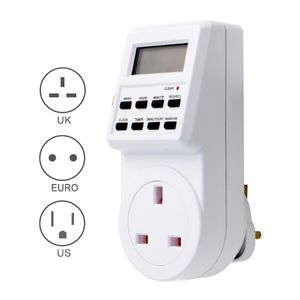 Timer Elektronischer digitaler Timer-Schalter EU US UK-Stecker Küchensteckdose 220 V 110 V 7 Tage 12/24 Stunden programmierbare Zeitsteuerung