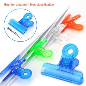 Wholesale plastic binder clips resale online - Plastic Binder Bulldog Clips Colored Hinge Paper Clip Clamps For Food Chip Bags Art Crafts Kitchen Office Teaching LX4639