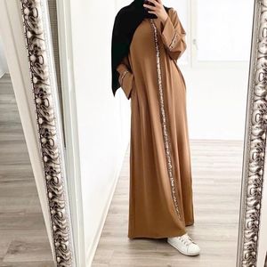 ingrosso Abai Arabici Abaya-Abiti casual Donne Paillettes Maxi Dress Dress Turchia Arab Elegante manica lunga Abita Abiti Abiti Islamici Abiti Abaya Eid Abito Marocco