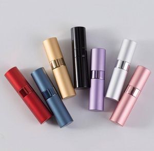 8ML Portable Telescopic Rotary Spray Bottle Alumina Perfume Empty container Diffuser Makeup Atommizer Tubes