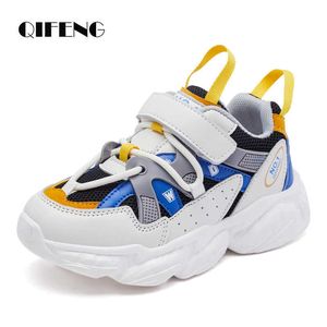 2021 High Quality Casual Shoes Boys Girls Light White Chunky Sneakers Kid Summer 5 6 7 8 9 Sport Footwear Autumn Winter Children G1025